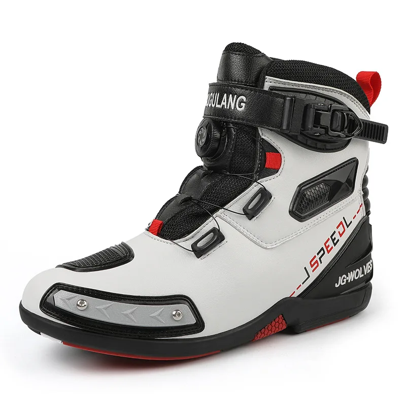 Motorcycle boots four season men's plus size high-top safety protection motorcycle shoe cross country boots outdoor riding boots